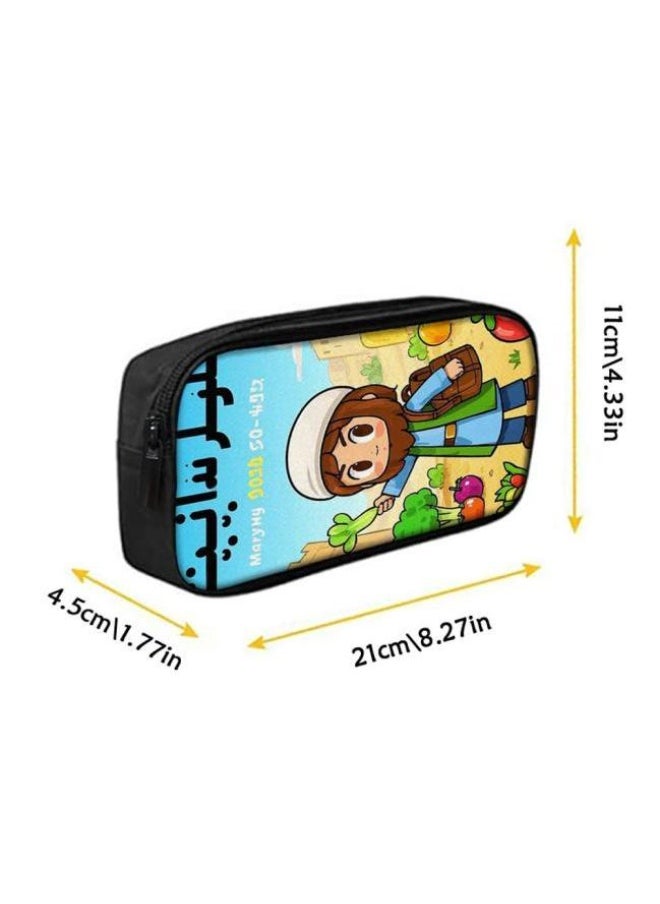 Cartoon three-piece schoolbag with front pocket