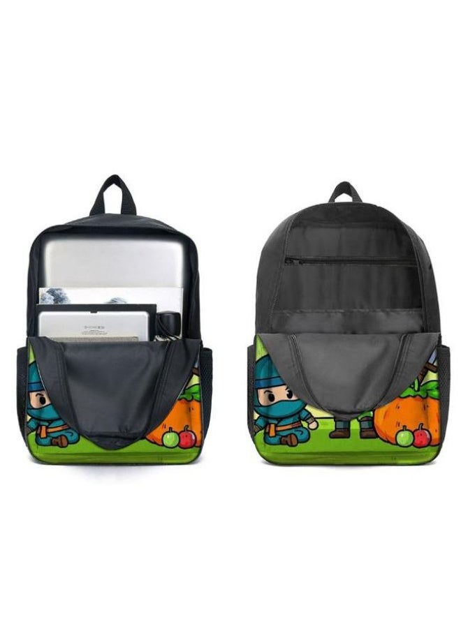 Cartoon three-piece schoolbag with front pocket