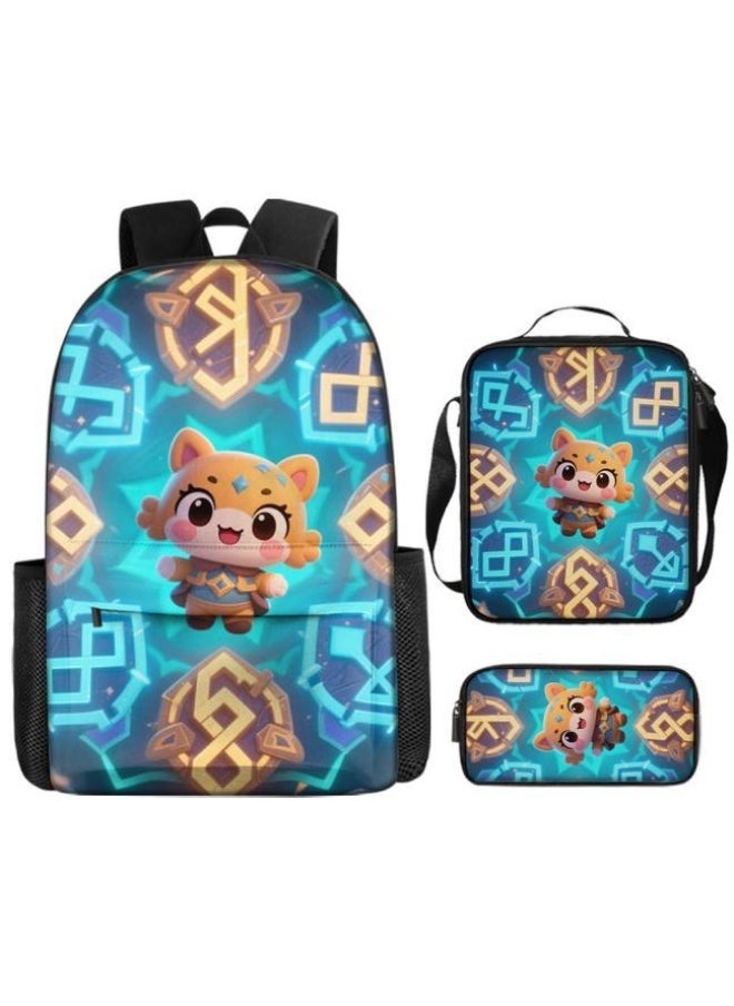 New universal cartoon new three-piece schoolbag (students, children) - 563