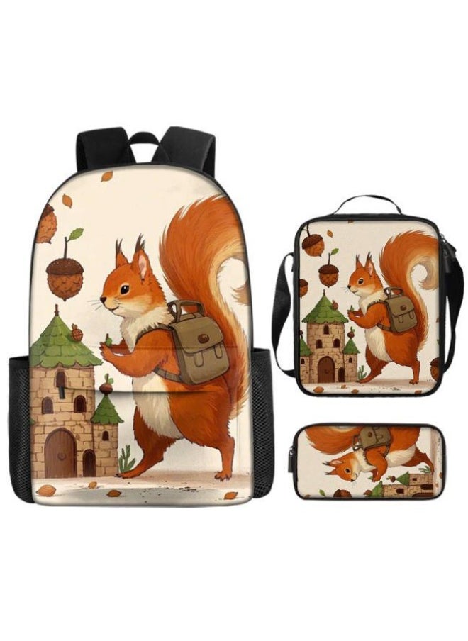 The latest universal cartoon new three-piece schoolbag (for students, teenagers, children) - 1185