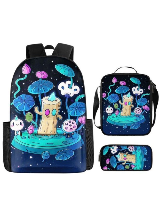 The latest universal cartoon new three-piece schoolbag (for students, teenagers, children) - 1190