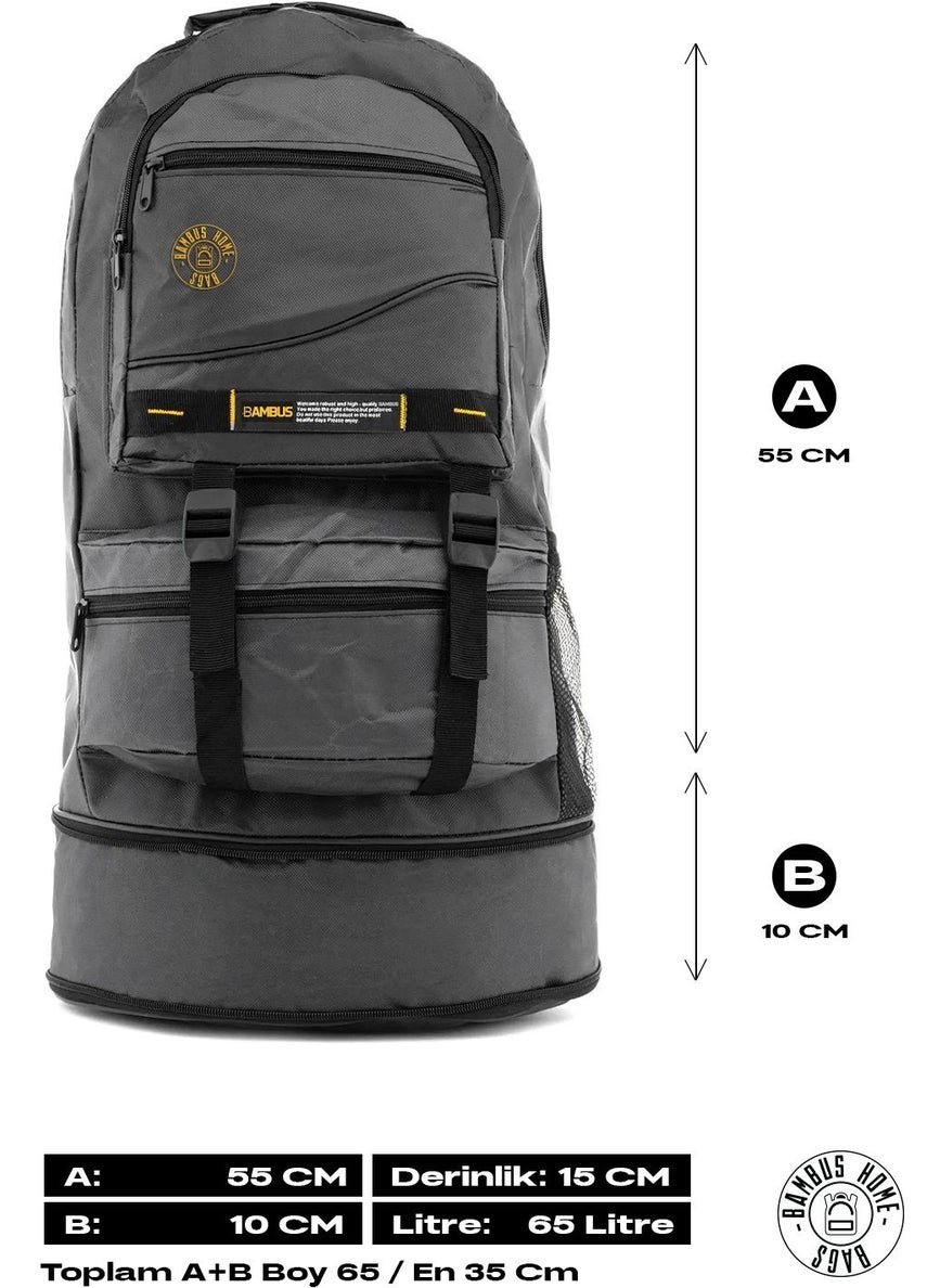 Expandable Gusseted Mountaineer Waterproof Backpack-Earthquake-Travel-Tour Bag