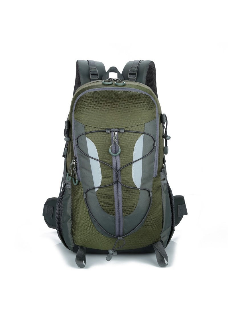 Outdoor Climbing Large Capacity Simple Lightweight Waterproof Sports Backpack Travel Hiking Bag Unisex Green Blue Black Orange /Dark green