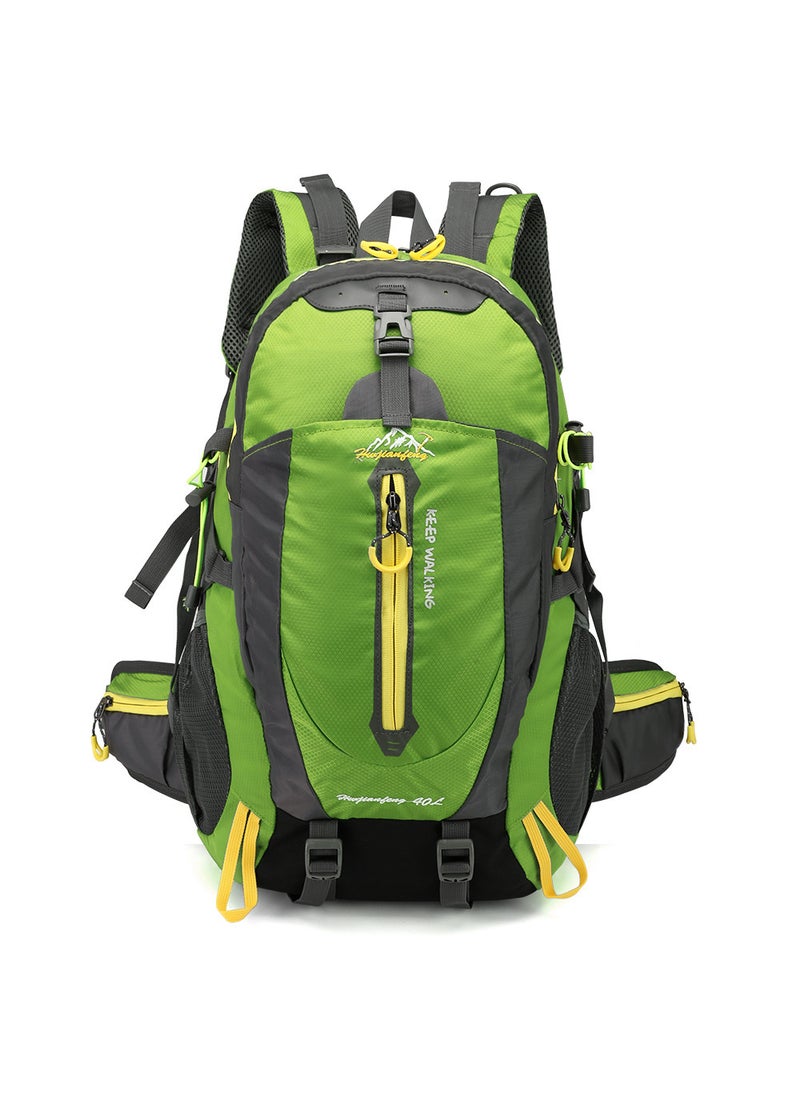 In-stock 40L Medium Size Capacity Hiking Backpack Outdoor Climbing Travel Bag Tent Windproof Storage Backpack Trendy Pad Green