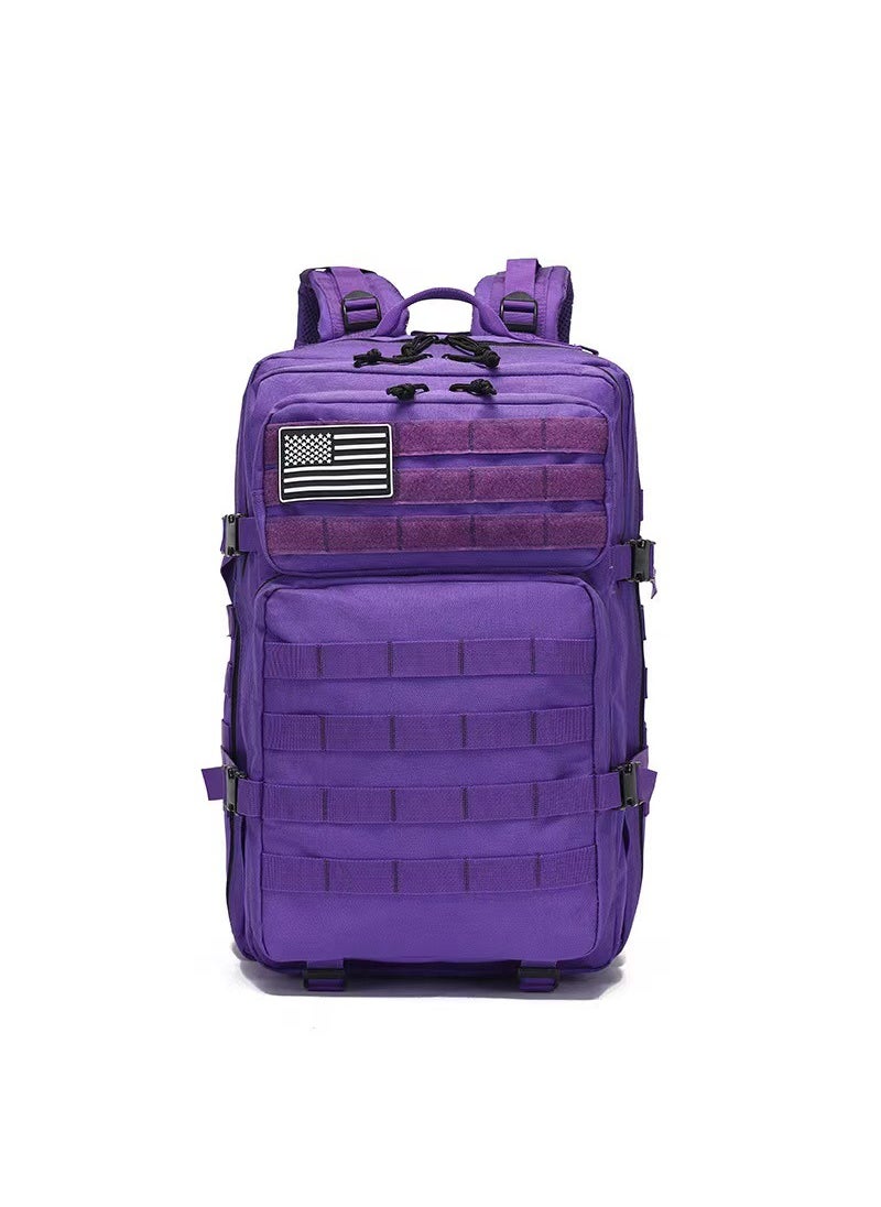 Tactical 3P Attack 45L Large Capacity Camo Backpack Purple