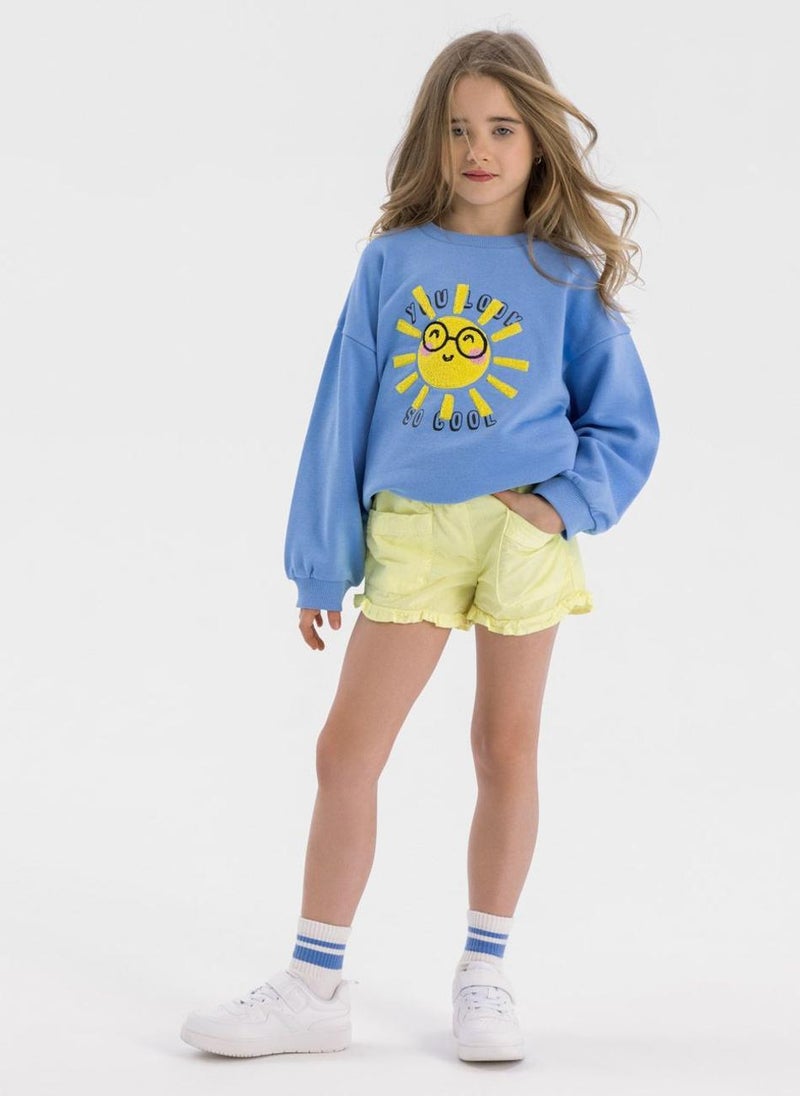 Kids Girls Fleece Crew With Print
