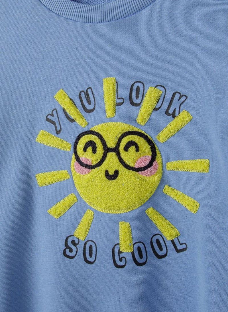 Kids Girls Fleece Crew With Print