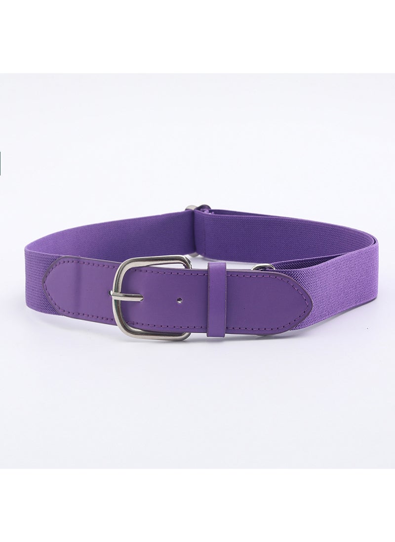 Youth Elastic Baseball Belt Fashion Alloy Purple