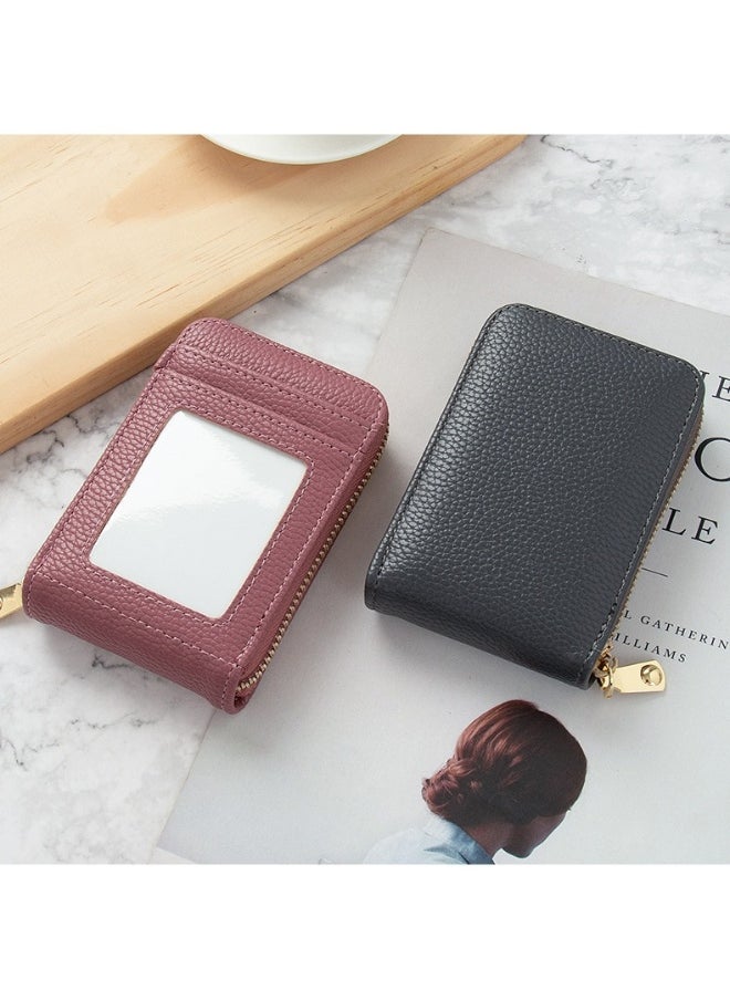 Card Bag Lady Korean Anti-degaussing Solid cColor Driving License Mini Simple Multi-functional Compact Card Bag Card Cover Female