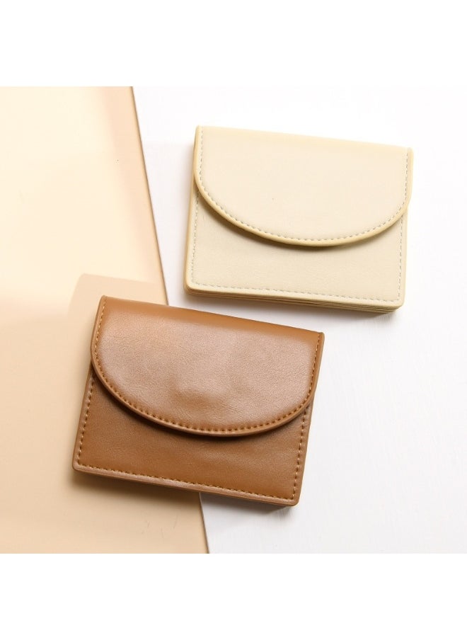 Korean Small Purse Women's Purse Short Folding Thin Solid Color Simple Student Fashion Wallet