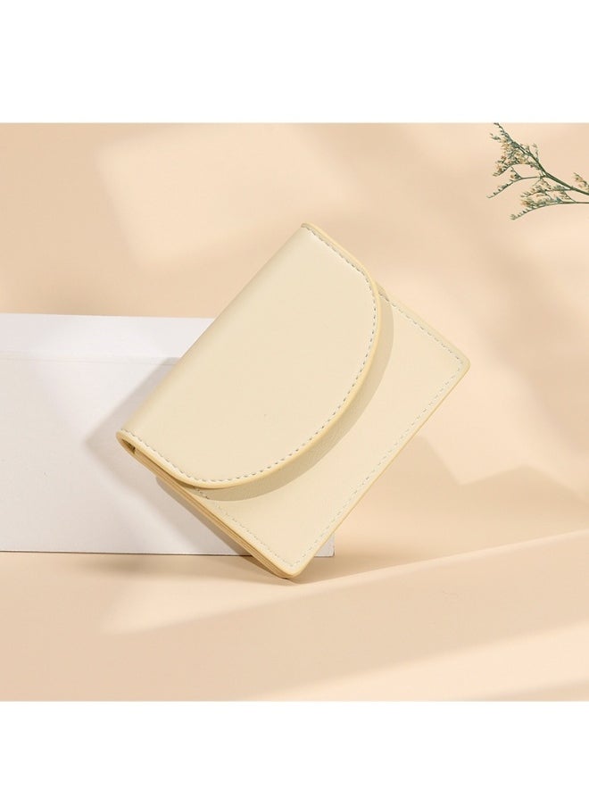 Korean Small Purse Women's Purse Short Folding Thin Solid Color Simple Student Fashion Wallet