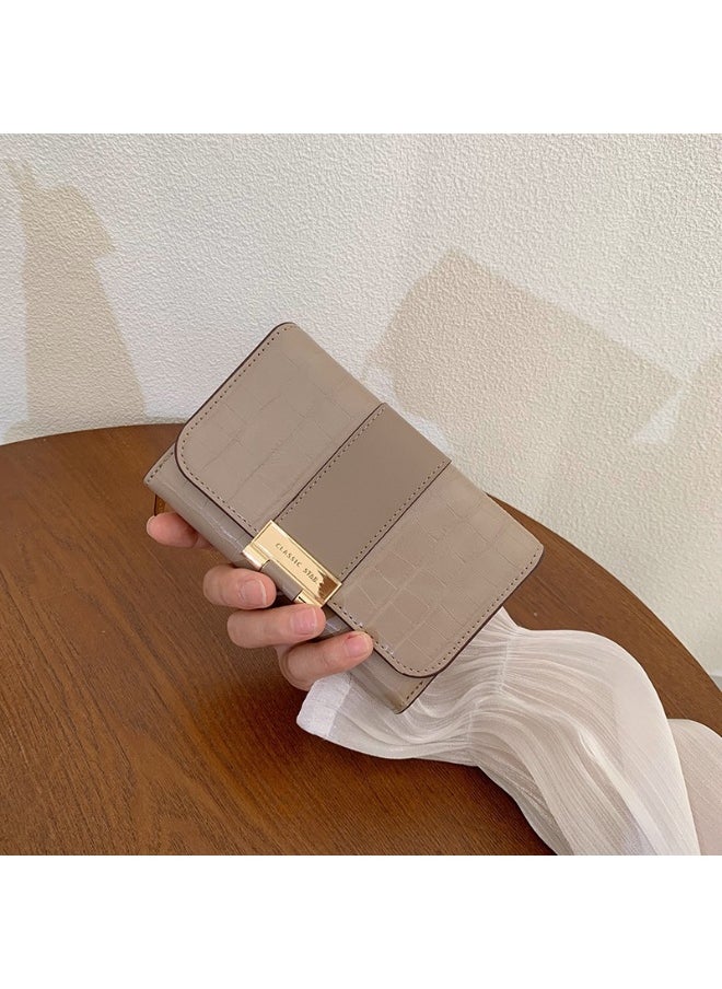 Ladies Purse Wallet PU Leather Short Women Wallet Card Holder Organiser Wallet Wristlet Clutch Wallet with Zipper Pocket Coin Purse