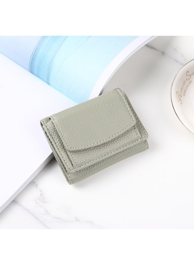 Korean Simple Women's Purse Short Multi-card Three Fold Large Capacity Anti-degaussing Purse