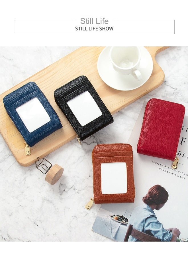 Card Bag Lady Korean Anti-degaussing Solid cColor Driving License Mini Simple Multi-functional Compact Card Bag Card Cover Female