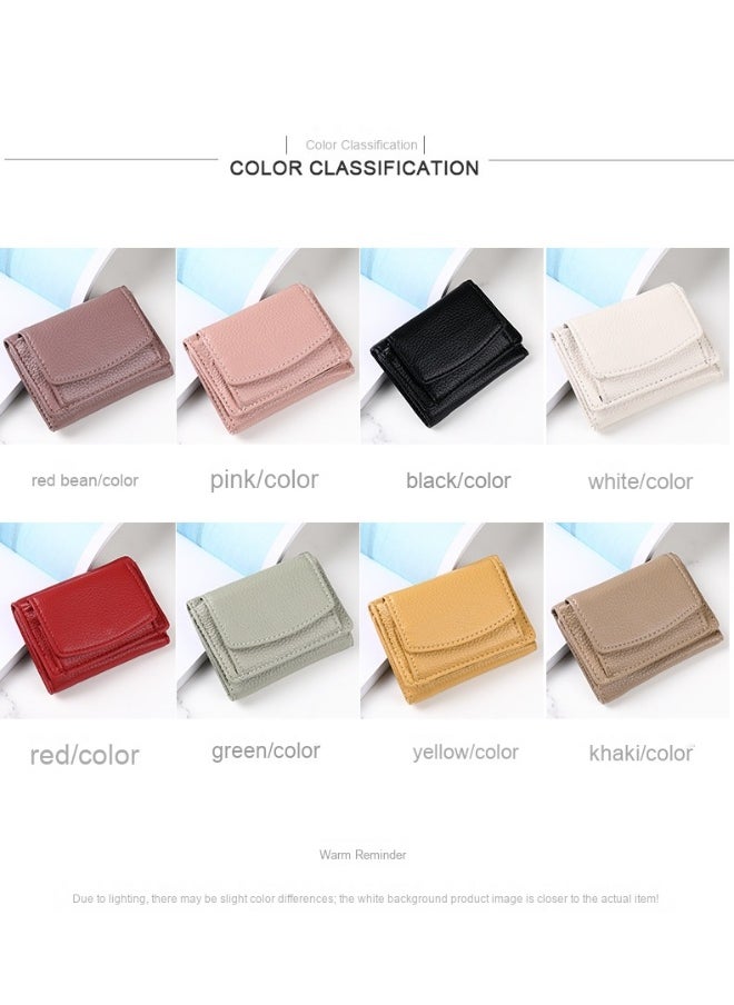 Korean Simple Women's Purse Short Multi-card Three Fold Large Capacity Anti-degaussing Purse