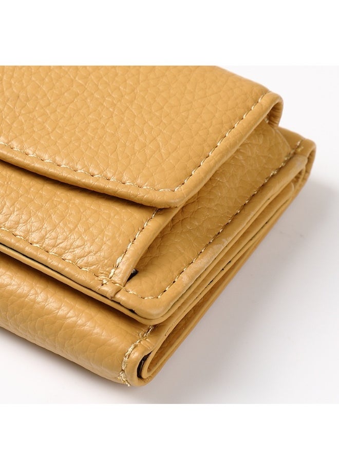 Korean Simple Women's Purse Short Multi-card Three Fold Large Capacity Anti-degaussing Purse