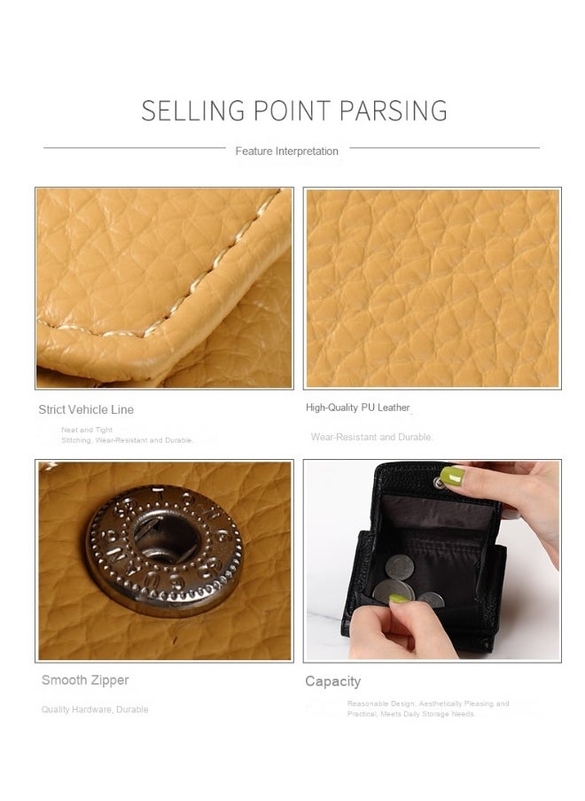 Korean Simple Women's Purse Short Multi-card Three Fold Large Capacity Anti-degaussing Purse