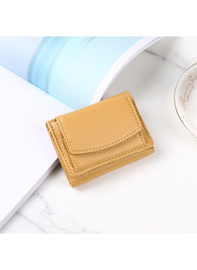 Korean Simple Women's Purse Short Multi-card Three Fold Large Capacity Anti-degaussing Purse