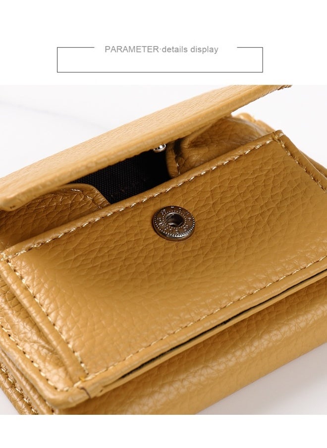 Korean Simple Women's Purse Short Multi-card Three Fold Large Capacity Anti-degaussing Purse