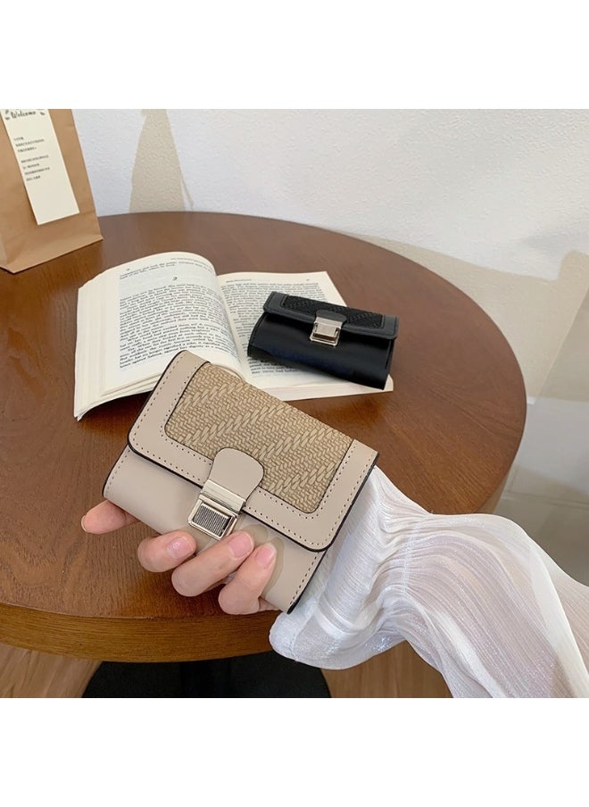 Ladies Purse Wallet PU Leather Short Women Wallet Card Holder Organiser Wallet Wristlet Clutch Wallet with Zipper Pocket Coin Purse