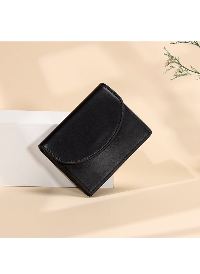 Korean Small Purse Women's Purse Short Folding Thin Solid Color Simple Student Fashion Wallet