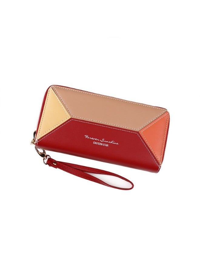 Ladies Purse Wallet PU Leather Long Women Wallet Card Holder Organiser Wallet Wristlet Clutch Wallet with Zipper Pocket Coin Purse Phone Wallet