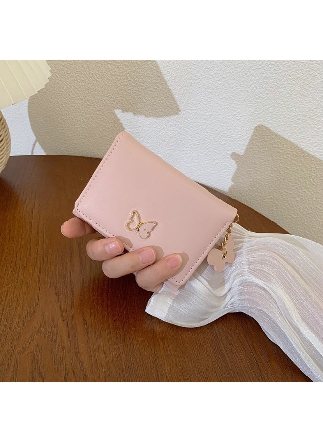 Korean Wallet Female Short ins Simple Student Multi-card Large Capacity Card Bag Zero Wallet