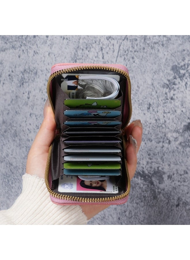 Multi-salad Chain Credit Card Bag 12 Card Slots Anti-theft Wallet Women's Small Card Holder Purse Wallet