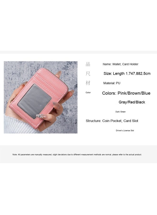 Multi-salad Chain Credit Card Bag 12 Card Slots Anti-theft Wallet Women's Small Card Holder Purse Wallet