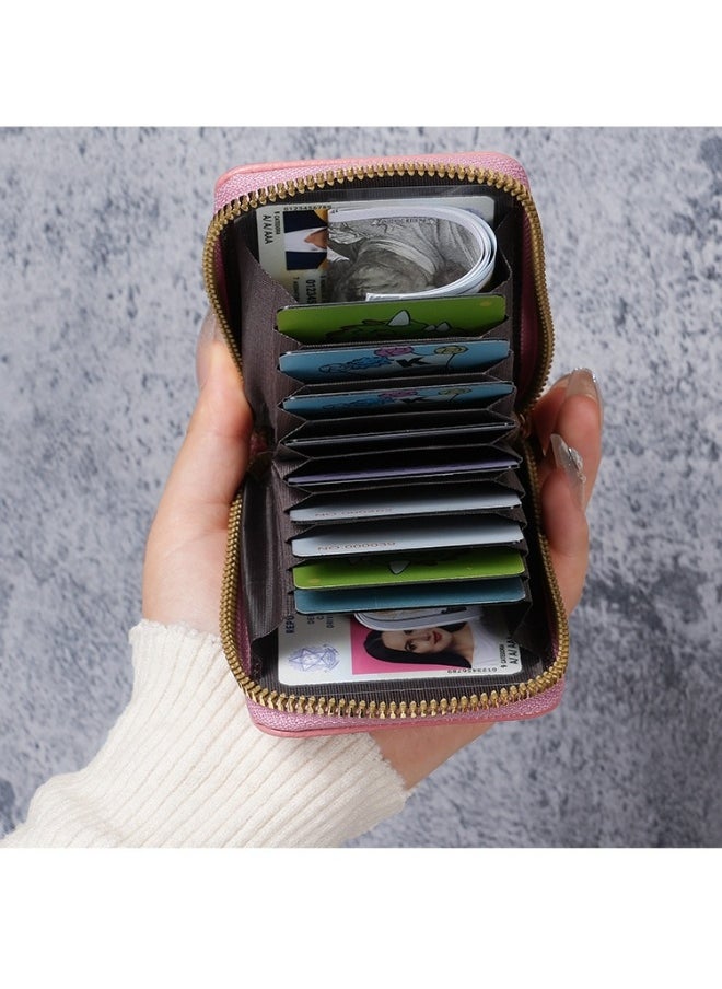 Multi-salad Chain Credit Card Bag 12 Card Slots Anti-theft Wallet Women's Small Card Holder Purse Wallet