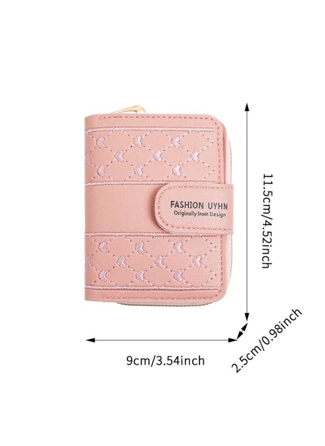 New Women's Purse Short Zipper Large Capacity Purse with Love Colorful Hand Bag Card Bag Wallet