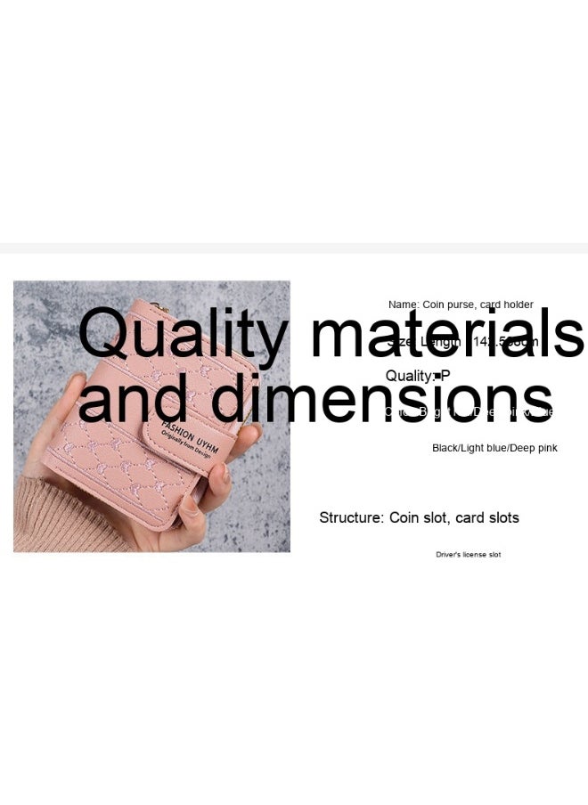 New Women's Purse Short Zipper Large Capacity Purse with Love Colorful Hand Bag Card Bag Wallet
