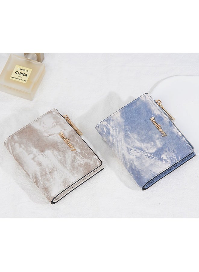 Women's Purse Short Fashion Zipper Buckle Wallet Multi-card Coin Purse Woman