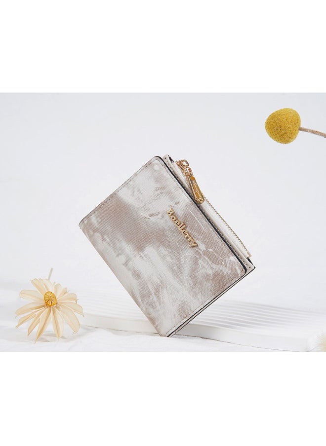 Women's Purse Short Fashion Zipper Buckle Wallet Multi-card Coin Purse Woman