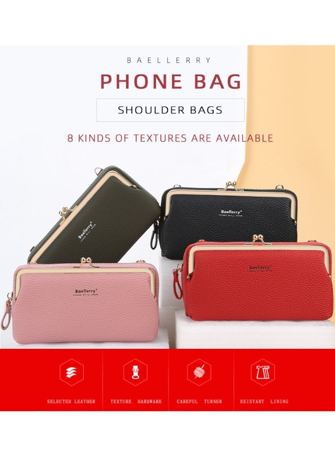 Mobile Phone Bag for Women Fashion Bag Zipper Shoulder Bag Skew Straddle Purse Zipper Purse for Women