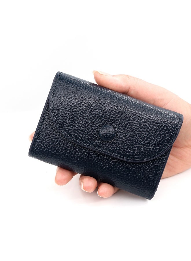 Card Bag Simple Large Capacity Hand Purse Zipper Bag Soft Pu Leather Compact Card Bag Sleeve