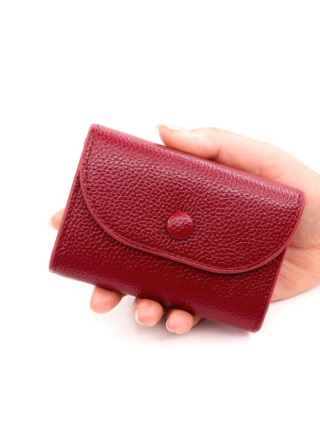 Card Bag Simple Large Capacity Hand Purse Zipper Bag Soft Pu Leather Compact Card Bag Sleeve