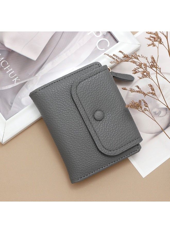 Zipper Coin Purse Niche Creative Multi-functional Card Bag Fashion Lychee Pattern Women's Short Purse