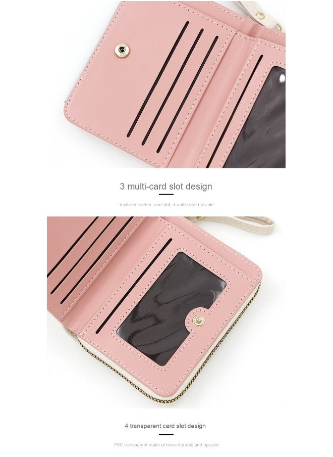Women's Short Purse Fresh And Simple Pu Color Organ Card Bag