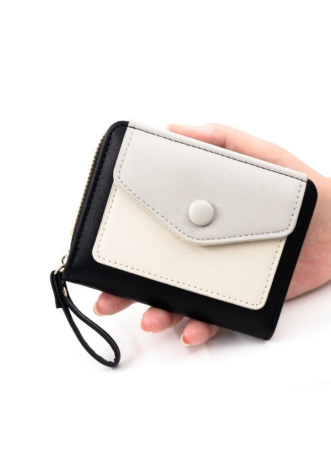 Women's Short Purse Fresh And Simple Pu Color Organ Card Bag