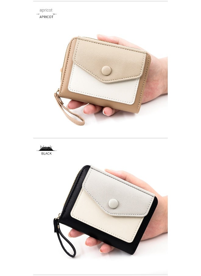 Women's Short Purse Fresh And Simple Pu Color Organ Card Bag