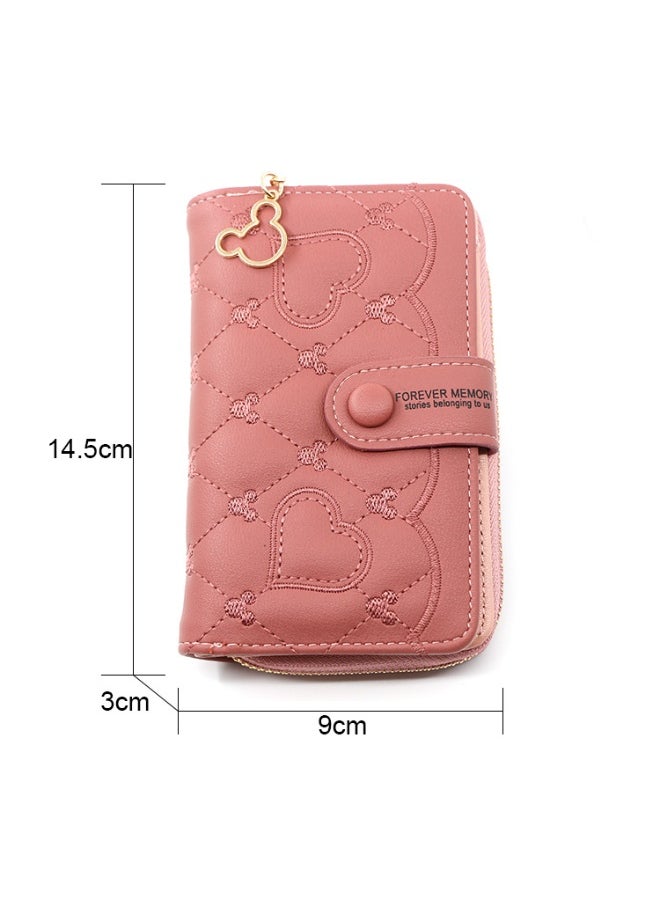 Women's Purse Fashion Women's Mid-length Zipper Buckle Purse Clutch Purse Coin Purse