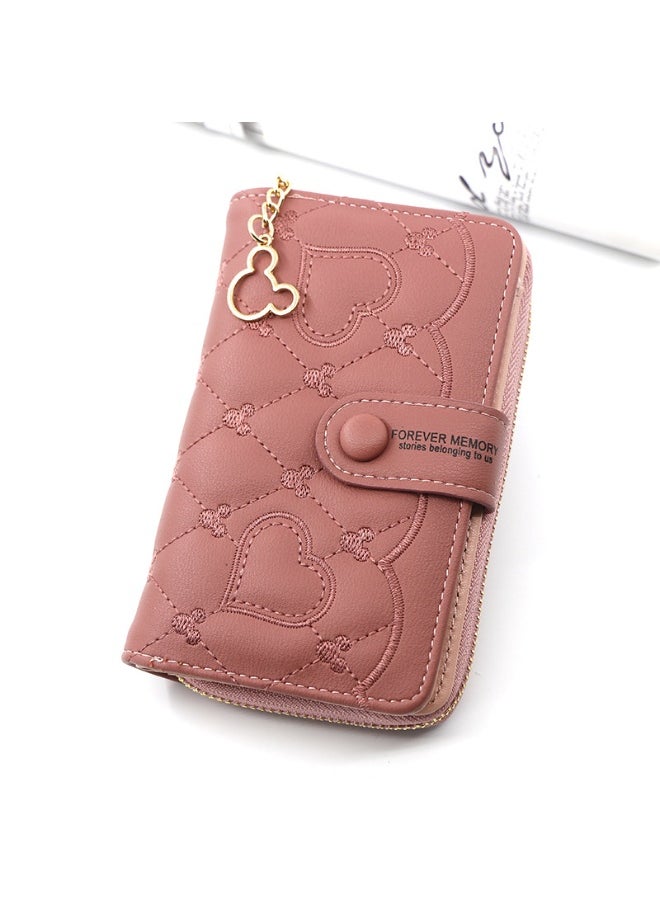 Women's Purse Fashion Women's Mid-length Zipper Buckle Purse Clutch Purse Coin Purse