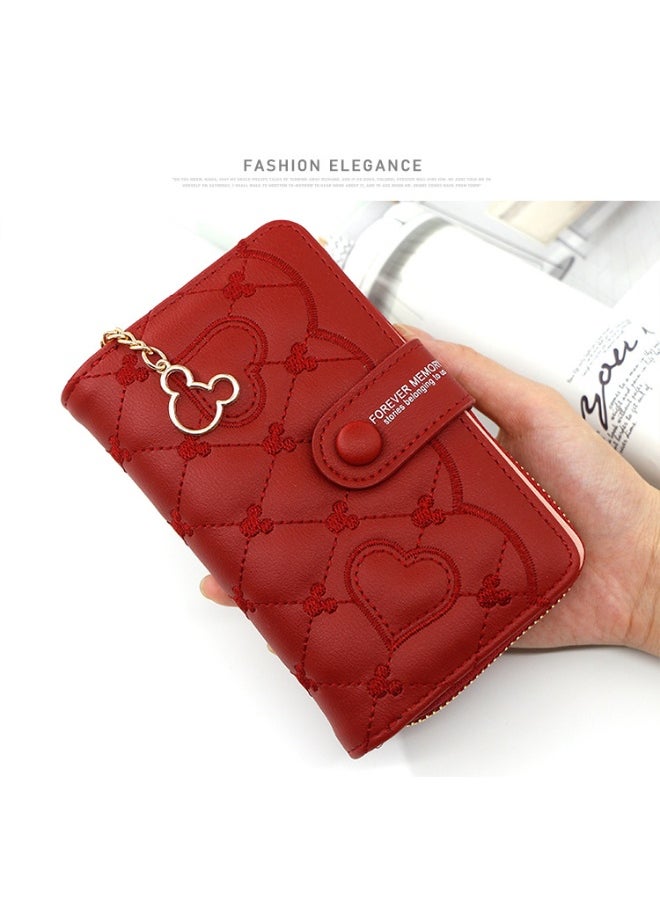 Women's Purse Fashion Women's Mid-length Zipper Buckle Purse Clutch Purse Coin Purse