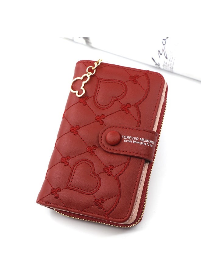 Women's Purse Fashion Women's Mid-length Zipper Buckle Purse Clutch Purse Coin Purse