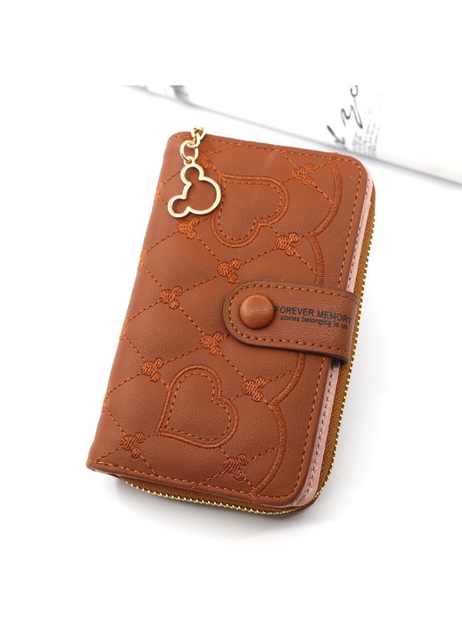 Women's Purse Fashion Women's Mid-length Zipper Buckle Purse Clutch Purse Coin Purse