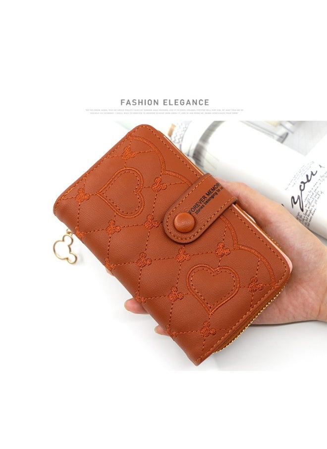 Women's Purse Fashion Women's Mid-length Zipper Buckle Purse Clutch Purse Coin Purse