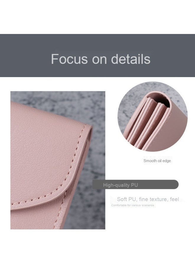 Korean ins Short Card Bag Portable Small Solid Color Simple Girl's new PU Leather Certificate Purse Wallet
