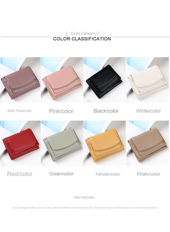 Korean Simple Women's Purse Short Multi-card Three Fold Large Capacity Anti-degaussing Purse