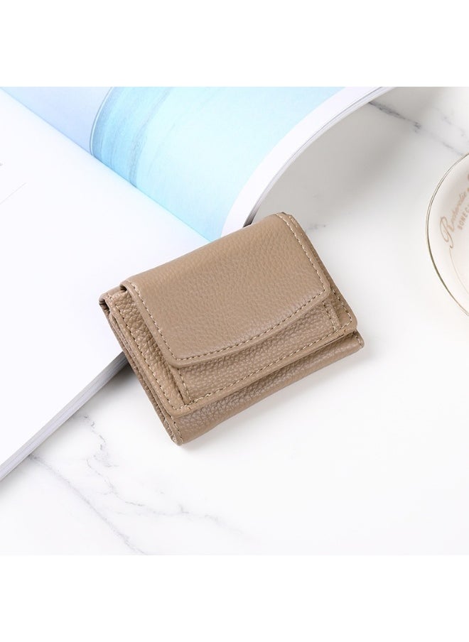 Korean Simple Women's Purse Short Multi-card Three Fold Large Capacity Anti-degaussing Purse